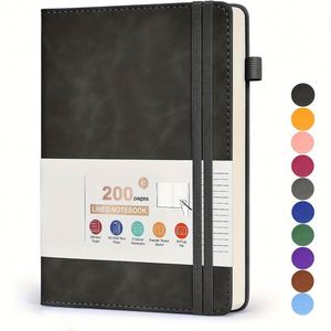 Stylish Custom Strap Leather <b>Journal</b> 100 Sheets Hardcover Thread Sewing Bound Multi-Size Options Multiple Colors Personalized - Product Image 3
