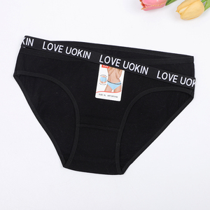 Per le donne di UOKIN slip in tinta unita nuovo Design in cotone Premium a metà altezza mutandine classiche con copertina completa Mix Design stampa dozzine di pacchetti interi - Product Image 4