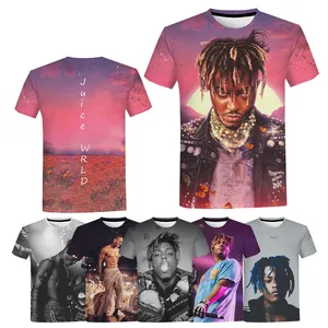 Camiseta estampada de rapper, moda, masculina, para suco, envoltório 3d, impressão digital, camisetas oversized