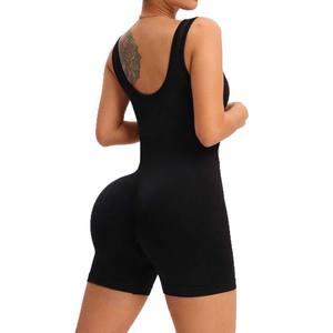 จั๊มสูทผู้หญิงสไตล์ยุโรปและอเมริกา ผ้าเนื้อเรียบ สีพื้น ทรงครอป ความยาวเหนือเข่า ดีไซน์เว้าหลัง ทรงเข้ารูป เซ็กซี่ - Product Image 5