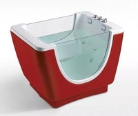 Baignoire bébé autoportante moderne en acrylique avec massage à bulles d'air et hydromassage pour usage hôtelier
