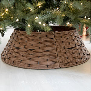 Base de support pour sapin de Noël en rotin tressé et plastique, avec jupe et collier, grande taille, pour décoration de Noël et de maison, idéal pour les fêtes, les usines et les maisons de retraite - Product Image 4