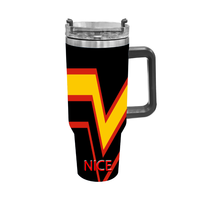 Gobelet isotherme en acier inoxydable de 40 oz sur le thème arc-en-ciel gay, tasse portable pour les longs trajets en voiture, la plage, le camping en plein air