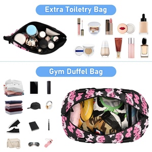 2 in 1 Hawaiian Custom Puakenikeni <b>Lei</b> Pink Wholesale Travel Foldable Bags 32L Lightweight Duffel Large Sport Gym Bag for Travel - Product Image 3
