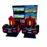 Machine de jeu d'arcade de course automobile simulée à monnayeur avec écran LED dynamique, équipement de jeu de conduite pour enfants en alliage d'aluminium pour la maison