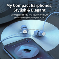 Écouteurs filaires métalliques premium 3,5 mm intra-auriculaires avec micro, basses Hi-Fi stéréo pour smartphone et ordinateur portable