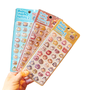 Autocollants 3D gonflés Kawaii, 3 feuilles, animaux mignons, scellés bonbons, décoratifs pour DIY, journal et scrapbooking - Product Image 1
