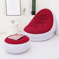 Canapé Gonflable d'Extérieur Confortable de Gros pour Salon, Fauteuil et Ensemble de Canapé Gonflable avec Repose-Pieds