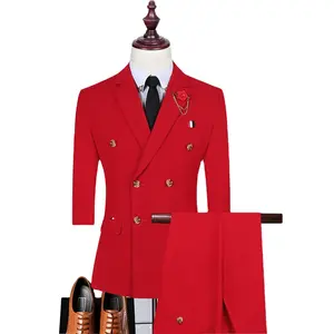 Мужской Модный облегающий однотонный костюм с рукавом семь четверти профессиональный костюм