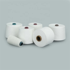 Vòng quay 100% <span class=keywords><strong>Polyester</strong></span> dệt sợi 40S thân thiện với môi chống Đóng cọc sợi trắng tái chế vật liệu dệt kim dệt vải - Product Image 3
