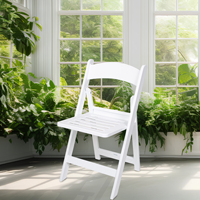 Vente en gros de chaises pliantes d'extérieur de qualité supérieure Chaises de jardin Wimbledon en plastique pour mariage Chaises pliantes en résine blanche pour événements