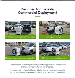 เครื่องชาร์จเร็ว DC 120kW ใหม่สำหรับรถยนต์ สถานีชาร์จ EV แบบเคลื่อนที่ พร้อมหัวชาร์จคู่ CCS2 GBT สำหรับการชาร์จ EV - Product Image 2