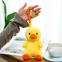 Porte-clés en peluche canard jaune mignon, cadeau pour enfants, décoration de maison en fourrure, jouets en peluche pour enfants