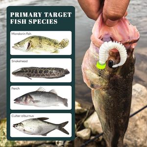 Señuelo de pesca de plástico blando para pesca en aguas profundas, tipo Swimbait, con cola de aguja anti-enredos, de TPR, para grandes especies. - Product Image 2