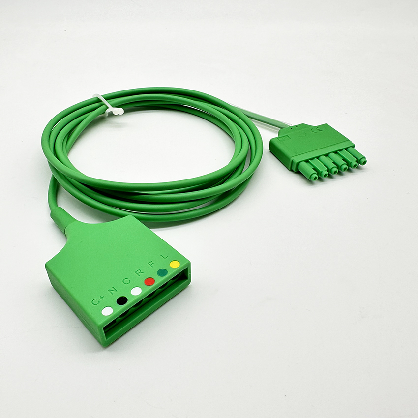 compatible Drager MS16256 Single-Pin ECG Extension Cable - 2m