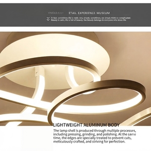 Modern Style Ceiling <b>Light</b> <b>Led</b> Strip Lamp Intelligent Dimming 110V Switch Control Acrylic <b>Lights</b> for Home - Product Image 6