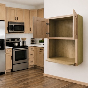 Armoire de cuisine en chêne blanc WMC2730/WMC2736 pour four mural et micro-ondes |   Armoire de rangement de cuisine |   Armoire RTA prête à assembler - Product Image 1