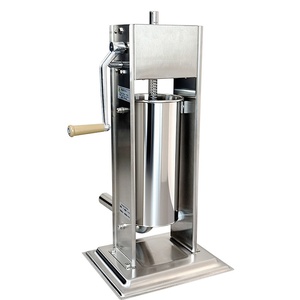 Remplisseur de saucisses manuel à deux vitesses |   <span class=keywords><strong>Poussoir</strong></span> à <span class=keywords><strong>viande</strong></span> <span class=keywords><strong>vertical</strong></span> en acier inoxydable pour la production de salami et de hot-dogs - Product Image 6