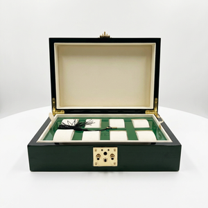 Boîte à montre de luxe en bois vert, vente en gros, personnalisable OEM, coffret cadeau pour montre mécanique automatique, ensemble complet avec présentoir - Product Image 4