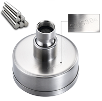 Pommeau de douche fixe compact en acier inoxydable brossé SS304 robuste, 78 mm, anti-colmatage, design moderne pour gymnases et écoles publiques