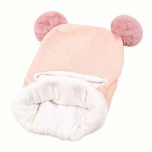Pasamontañas para Niños, Gorro de Punto con Borla a Prueba de Viento, Gorros de Invierno para Bebés, Gorras para Niños - Product Image 4