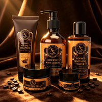 Ensemble de soins de la peau au café, marque privée OEM ODM, ingrédients naturels coréens, éclaircissant et hydratant