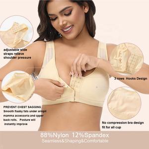 All'ingrosso da donna Fajas Colombianas Shapewear reggiseno chiusura frontale corsetto corpo Shaper supporto Push Up reggiseno reggiseno post chirurgia reggiseno - Product Image 2