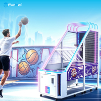 Machine de jeu de tir de basket-ball de rue, borne d'arcade de basket-ball à monnayeur avec éclairage LED pour bars et parcs d'attractions