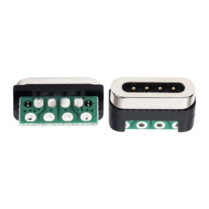 Góc Phải <span class=keywords><strong>Pcb</strong></span> Gắn Nam Châm <span class=keywords><strong>Usb</strong></span> Pogo Pin Sạc Từ Tính Kết Nối 4 Pin - Product Image 2