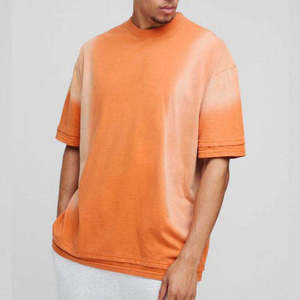 T-shirt décontracté à manches courtes pour homme, 300 grammes, coupe ample, 100% coton, style streetwear décontracté - Product Image 4