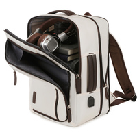 Ransel Oxford Multifungsi untuk Santai dengan Port Pengisian Daya USB, Dapat Diperluas, Kapasitas Besar, Tas Laptop, Olahraga, Unisex, Bisnis, Perjalanan