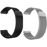 Compatible avec Garmin pour OPPO GT6/Watch5/S4/Bracelet de montre magnétique en acier inoxydable Milanese pour bande de 18-22 mm
