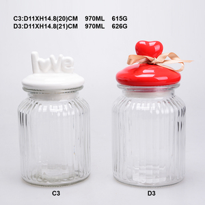 <span class=keywords><strong>L</strong></span>ưu trữ thực phẩm đặt <span class=keywords><strong>l</strong></span>ọ thủy tinh với nắp Gốm - Product Image 4