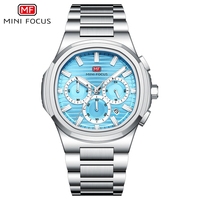 Jam tangan kuarsa bisnis kualitas terbaik MINI FOCUS 0610G jam tangan pria baja tahan karat tahan air