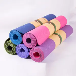 Yeway高品质健身房环保防汗防滑高密度健身柔软更长更宽Tpe瑜伽垫