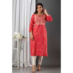 Alta calidad puro algodón indio y paquistaní étnico estampado Kurta pantalón Dupatta conjunto verano Casual fiesta desgaste traje en precio al por mayor - Product Image 1