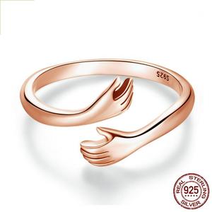 Bague d'amour pour femmes à offrir à leur petite amie, bague de couple, bague fine, bague Rainbowking en <span class=keywords><strong>argent</strong></span> sterling 925, CHRISTIAN, 2 pièces - Product Image 6