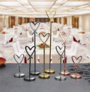Hiện Đại Hình Trái Tim Kim Loại Thép Không Gỉ Bảng Thẻ Clip Bảng Đánh Số Chủ Thẻ Đứng <span class=keywords><strong>Menu</strong></span> Chủ Thẻ Cho Đám Cưới Bảng - Product Image 5