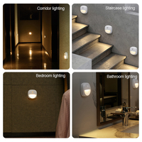 Lampe murale LED à détection de mouvement 3000K blanc chaud doux rechargeable par USB installation adhésive pour chambre, cuisine, escaliers, couloir