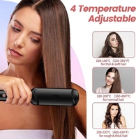Lisseur à cheveux en céramique de 1,5 pouce avec 4 plaques interchangeables, 4 températures, cordon d'alimentation, fabricant OEM/ODM, lisseur à cheveux personnalisé