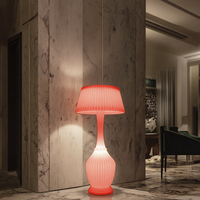 Lampe de sol LED RGB de style nordique pour intérieur et extérieur, étanche IP65, design scandinave moderne blanc, hôtel, écologique, télécommande