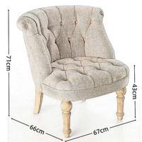 Fauteuil de salon élégant en tissu de luxe de haute qualité avec pieds en bois, chaise de détente pour salon