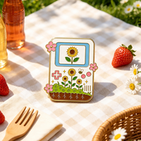 Personnalisé Kawaii Gamers Plantes Terrarium Dur Doux Émail Pin Glitter Rétro Populaire Jeu Console Épinglettes Plaqué pour Vêtements