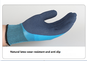 Gants de travail épaissis imperméables à double couche gants de sécurité tricotés en nylon antidérapants résistants à l'huile et à l'usure - Product Image 5