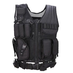 سترة تدريب كبيرة الحجم قابلة للتعديل وقابلة للتنفس مع حزام قابل للفصل وحامل مسدس متين وعملي - Product Image 1