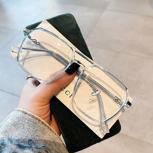 Nouvelles lunettes anti-lumière bleue TR90, monture irrégulière quadrilatère, monture complète, verres PC, design unisexe tendance R3 21048 - Product Image 3