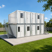 Bâtiment de bureau préfabriqué à double étage certifié CE, maison mobile modulaire, maison préfabriquée détachable pour le personnel
