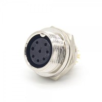 Suministro GX16 8 pines Cable macho inverso enchufe hembra montaje en Panel conectores circulares para montaje en Panel inverso