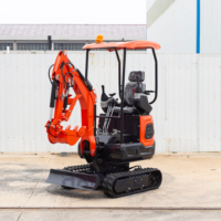 Mini-excavatrice EPA Engine 1 tonne 1,2 tonne, livraison gratuite, micro-excavatrice de jardin avec pompe d'excavatrice à chenilles, certifiée CE/EPA