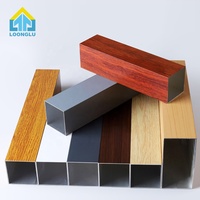 Grain Finition du bois Profilés en aluminium Motif Tube creux Profilé en aluminium Fenêtres en bois Imitant le bois Profilé en aluminium